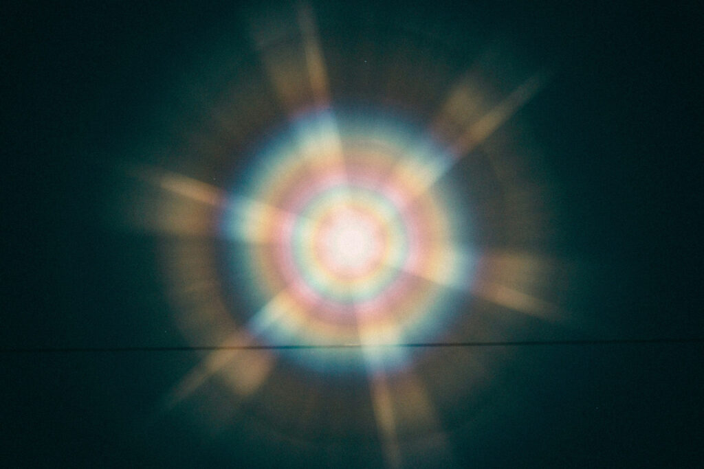 Soft colored light representing an aura reading