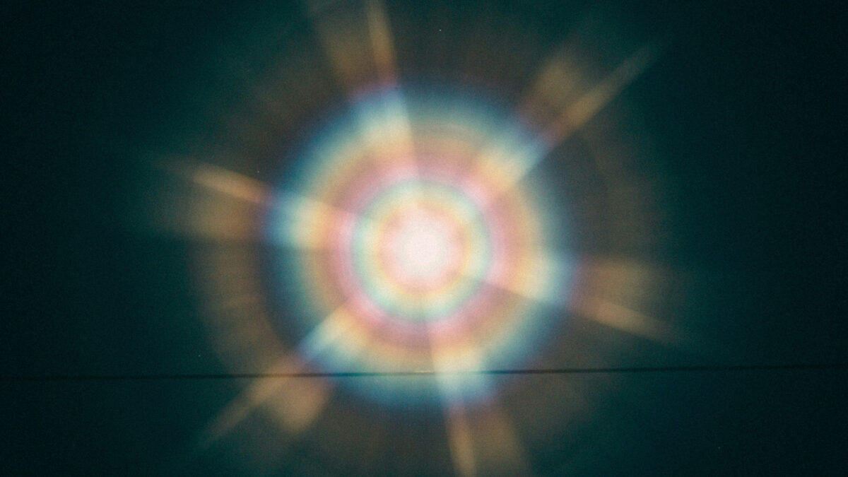 Soft colored light representing an aura reading